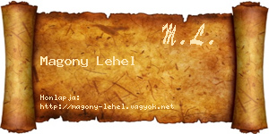 Magony Lehel névjegykártya